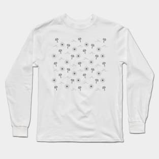 surf sun and palm tree pattern Long Sleeve T-Shirt